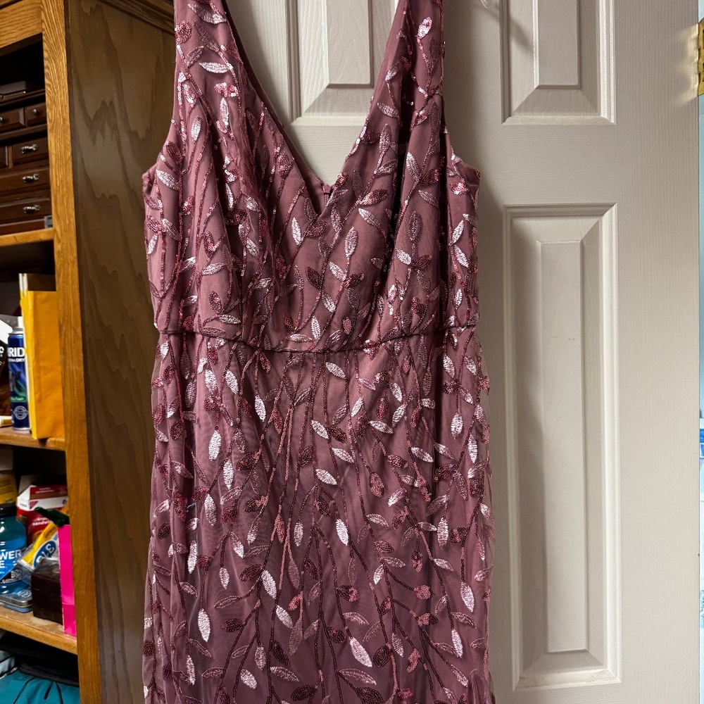 Pick beaded evening dress